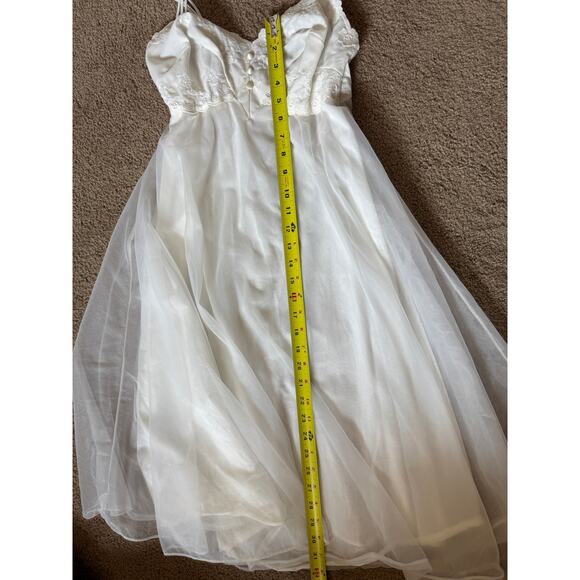 Vintage Warner's Nightgown Babydoll Fairy Cottage Balletcore Nightie Off White - Picture 4 of 5